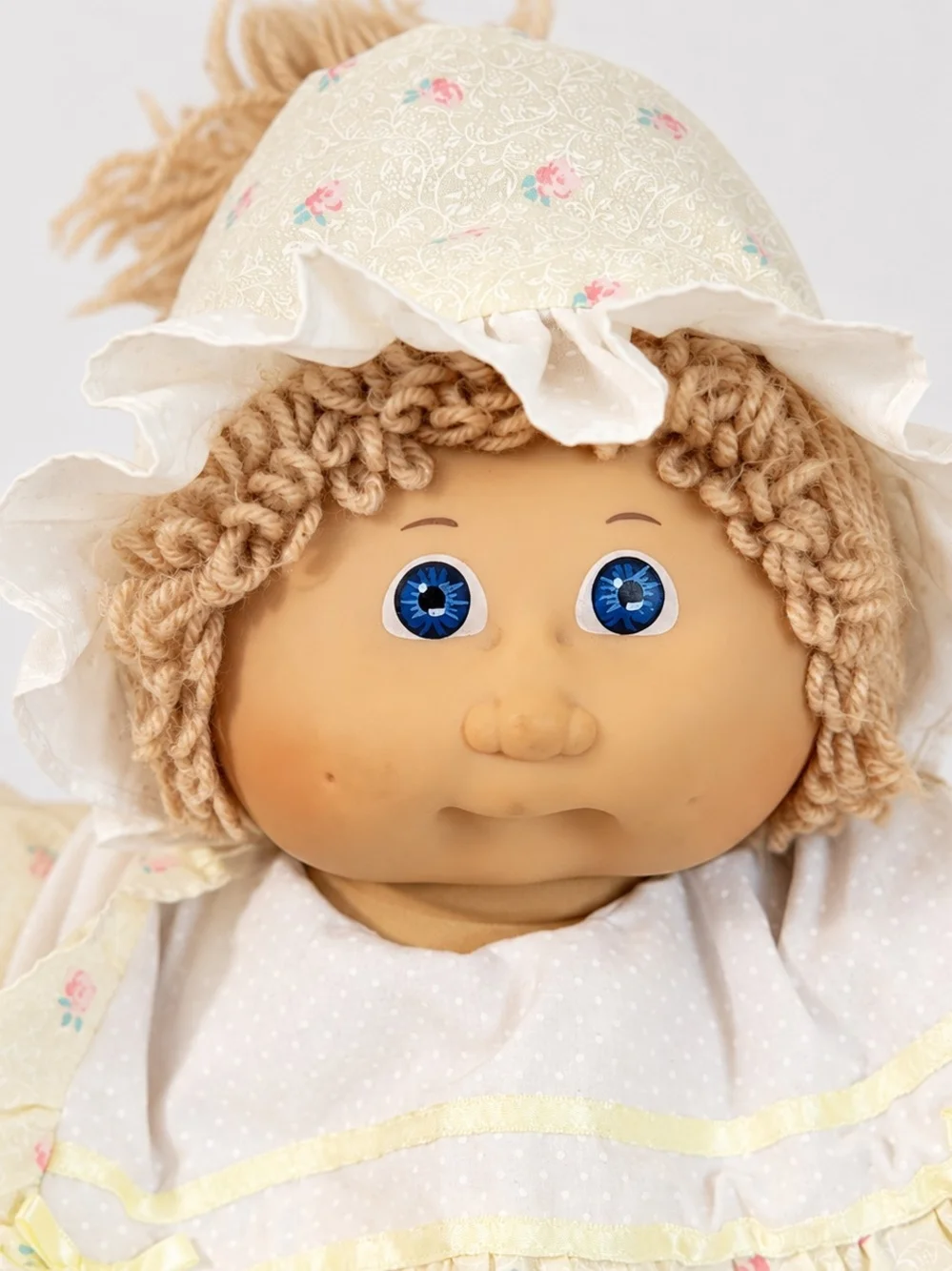 1984 Cabbage Patch Kids Xavier Roberts Blue Eyes Bonnet Vintage Doll 18